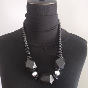 Black beaded necklace
